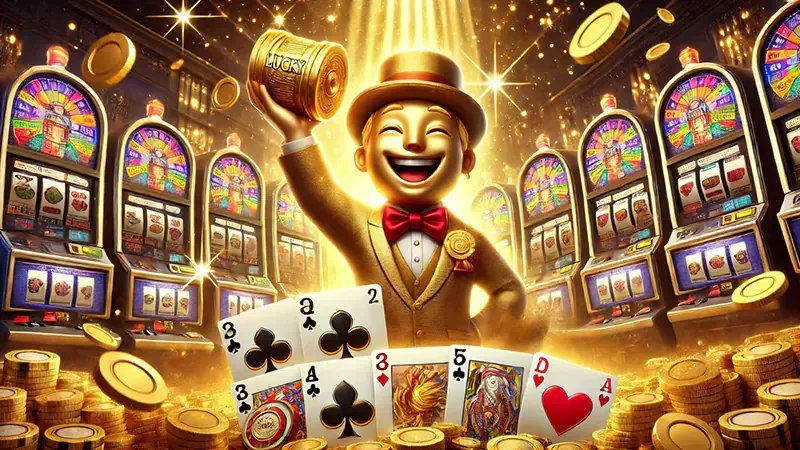 Reel slot dan simbol permainan pada layar mobile