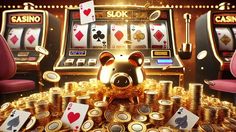 Tampilan reel permainan slot dengan tema visual berwarna